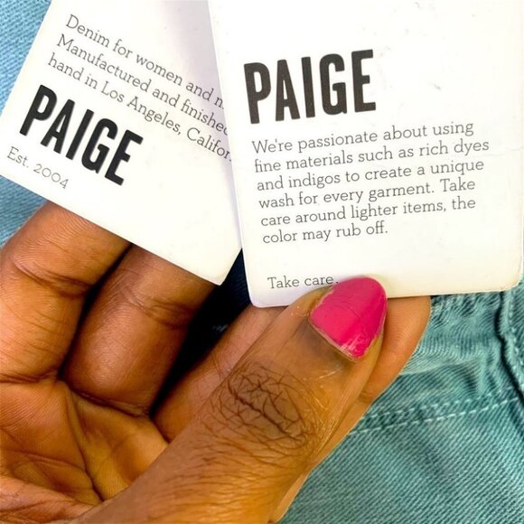 PAIGE SKINNY STRETCH GREEN  JEANS WOMEN JEANS SIZE 24 - Picture 6 of 10